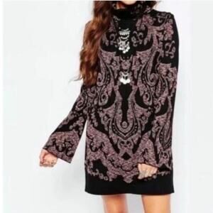 Free People Modern Love Brocade Sweater Dress